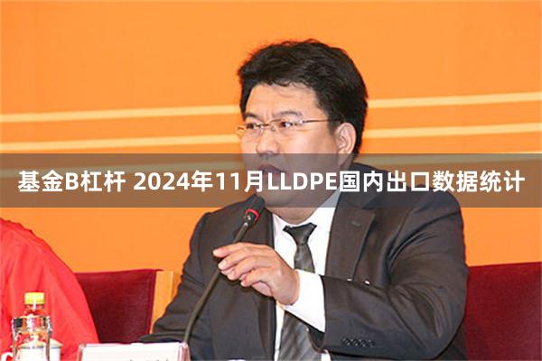 基金B杠杆 2024年11月LLDPE国内出口数据统计